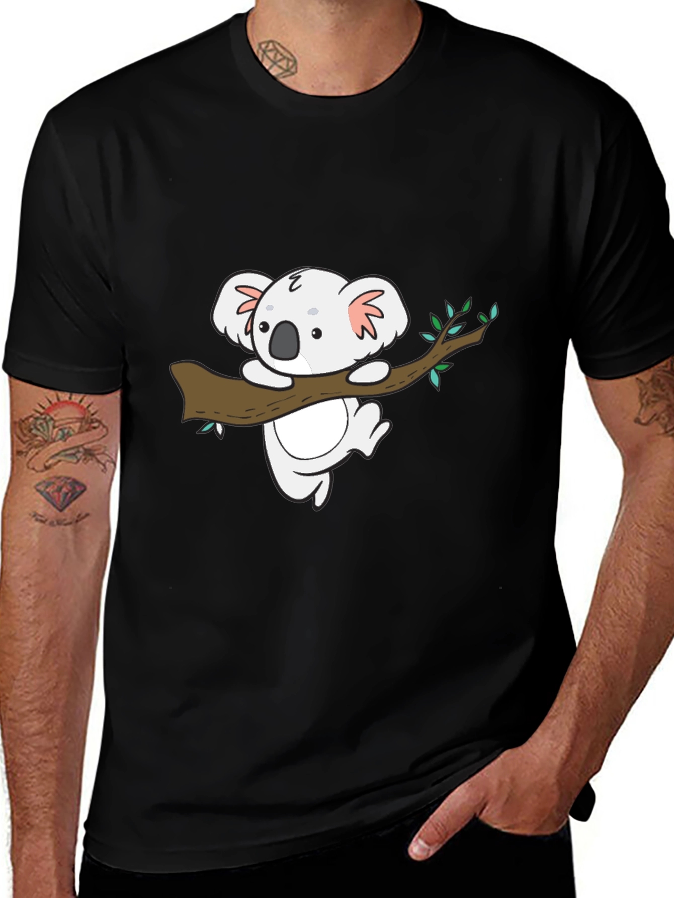 Koala Graphic Tee - Soft Cotton Blend Casual Shirt