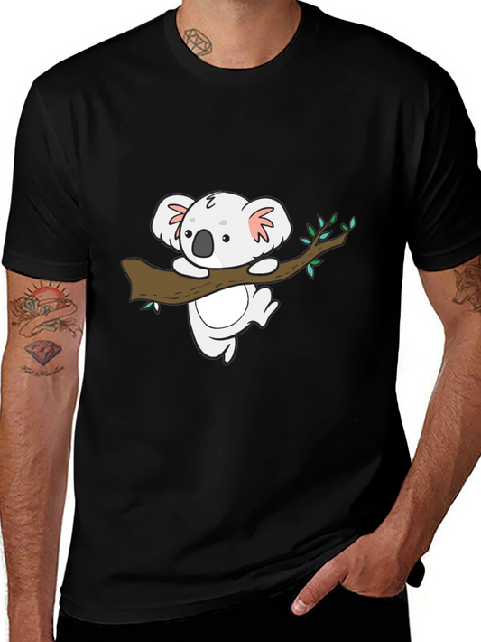 Koala Graphic Tee - Soft Cotton Blend Casual Shirt