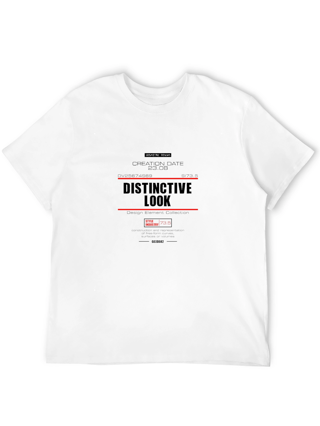 Distinctive Look Black Graphic Tee - Modern Style