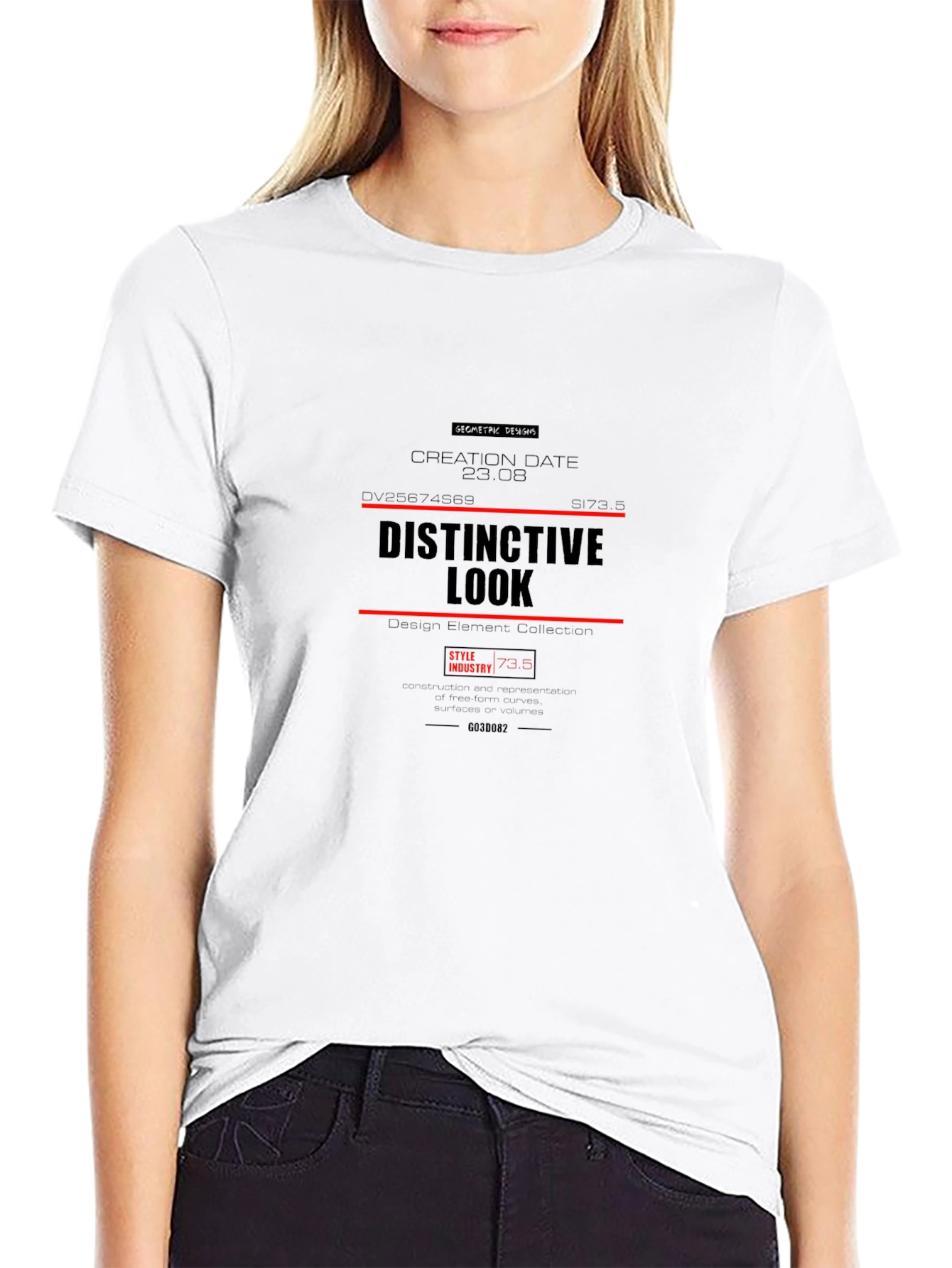 Distinctive Look Black Graphic Tee - Modern Style
