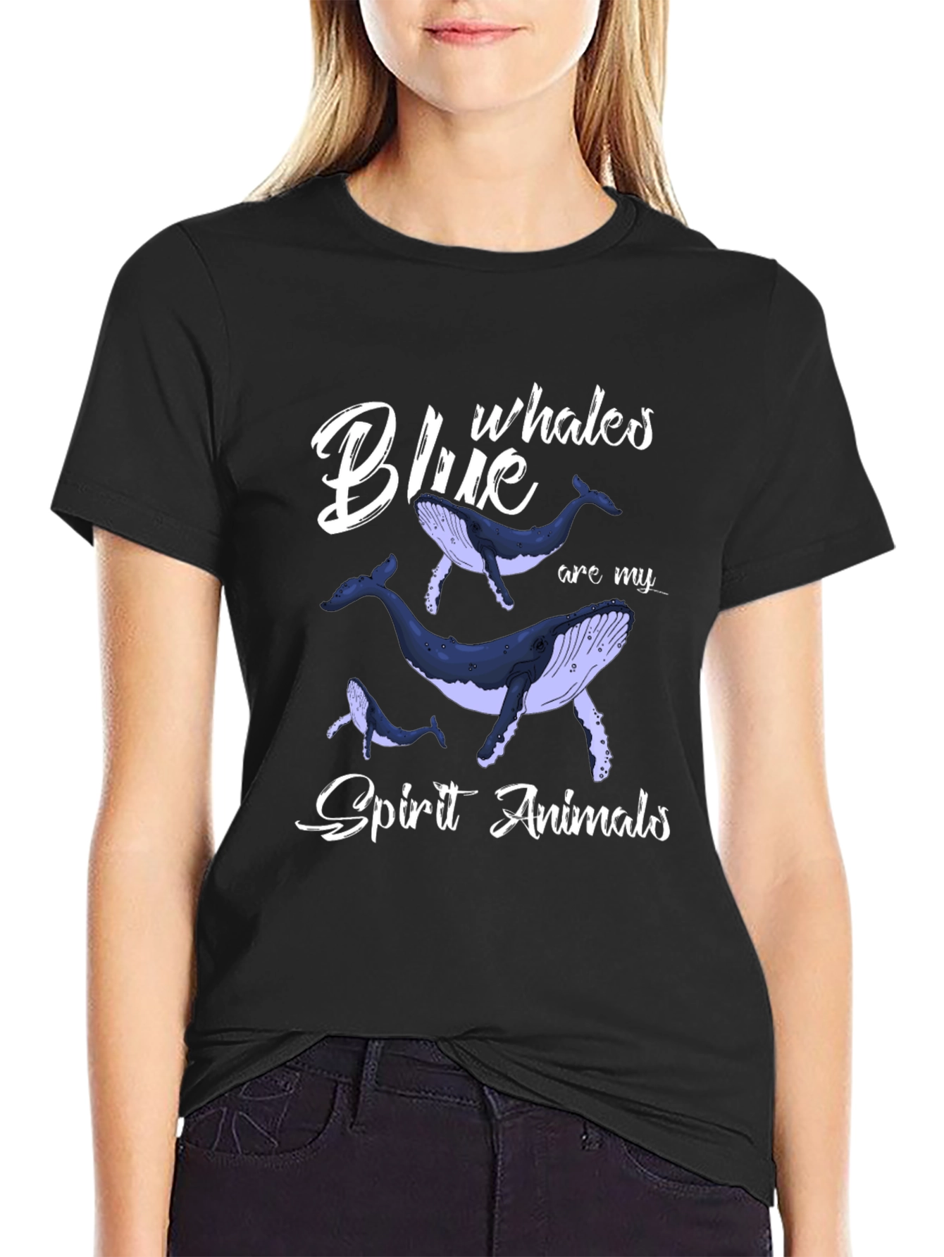 Blue Whales Spirit Animals Graphic T-Shirt