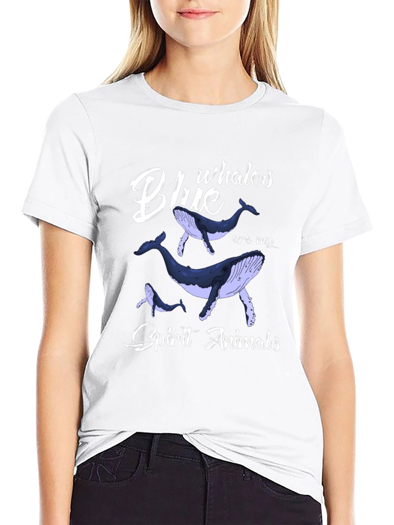 Blue Whales Spirit Animals Graphic T-Shirt