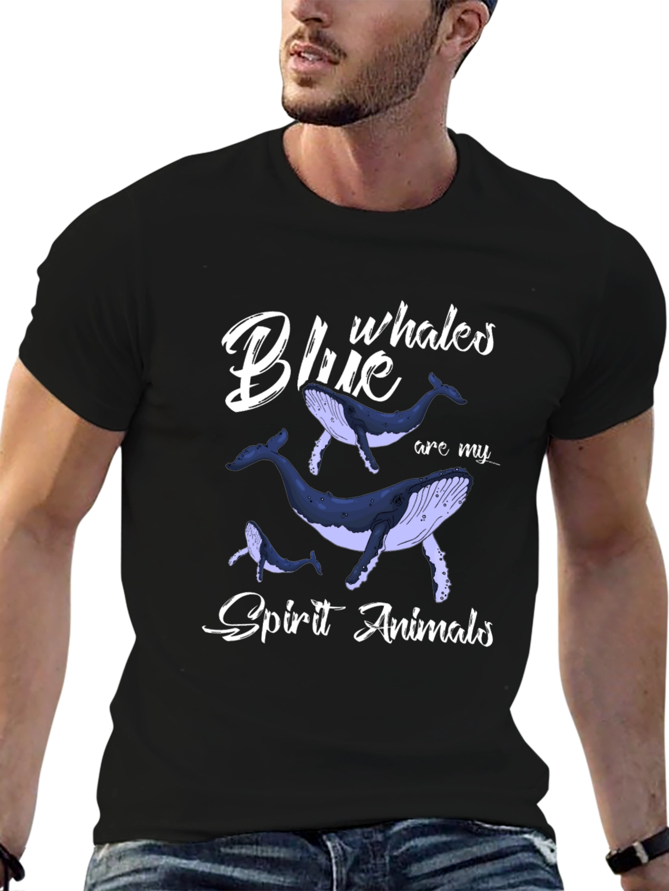 Blue Whales Spirit Animals Graphic T-Shirt