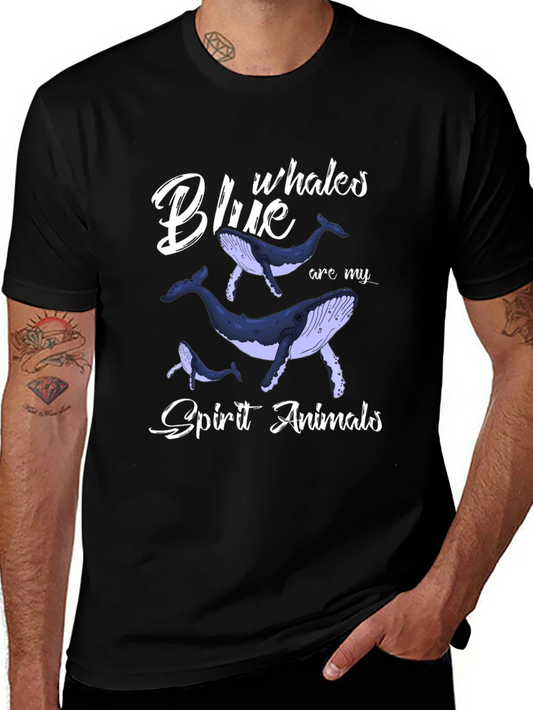Blue Whales Spirit Animals Graphic T-Shirt