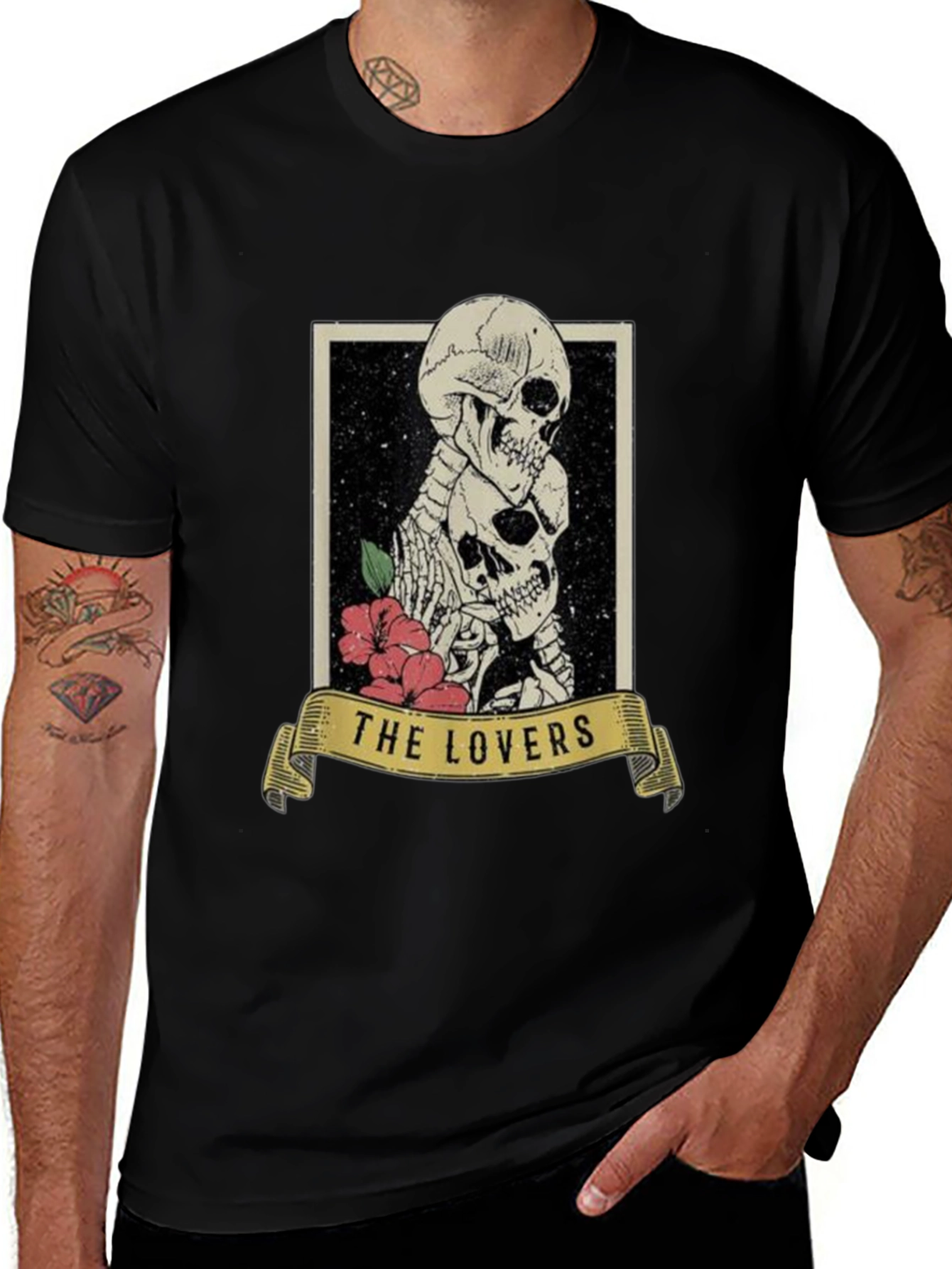 The Lovers Skeleton Graphic T-Shirt - Unique Design
