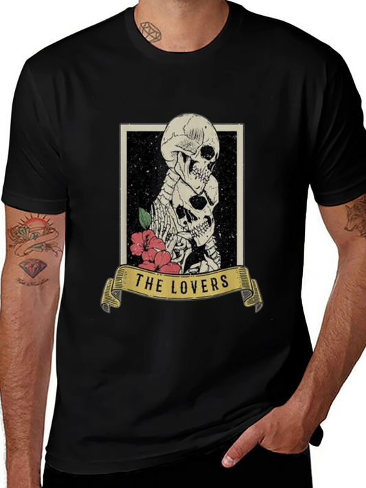 The Lovers Skeleton Graphic T-Shirt - Unique Design