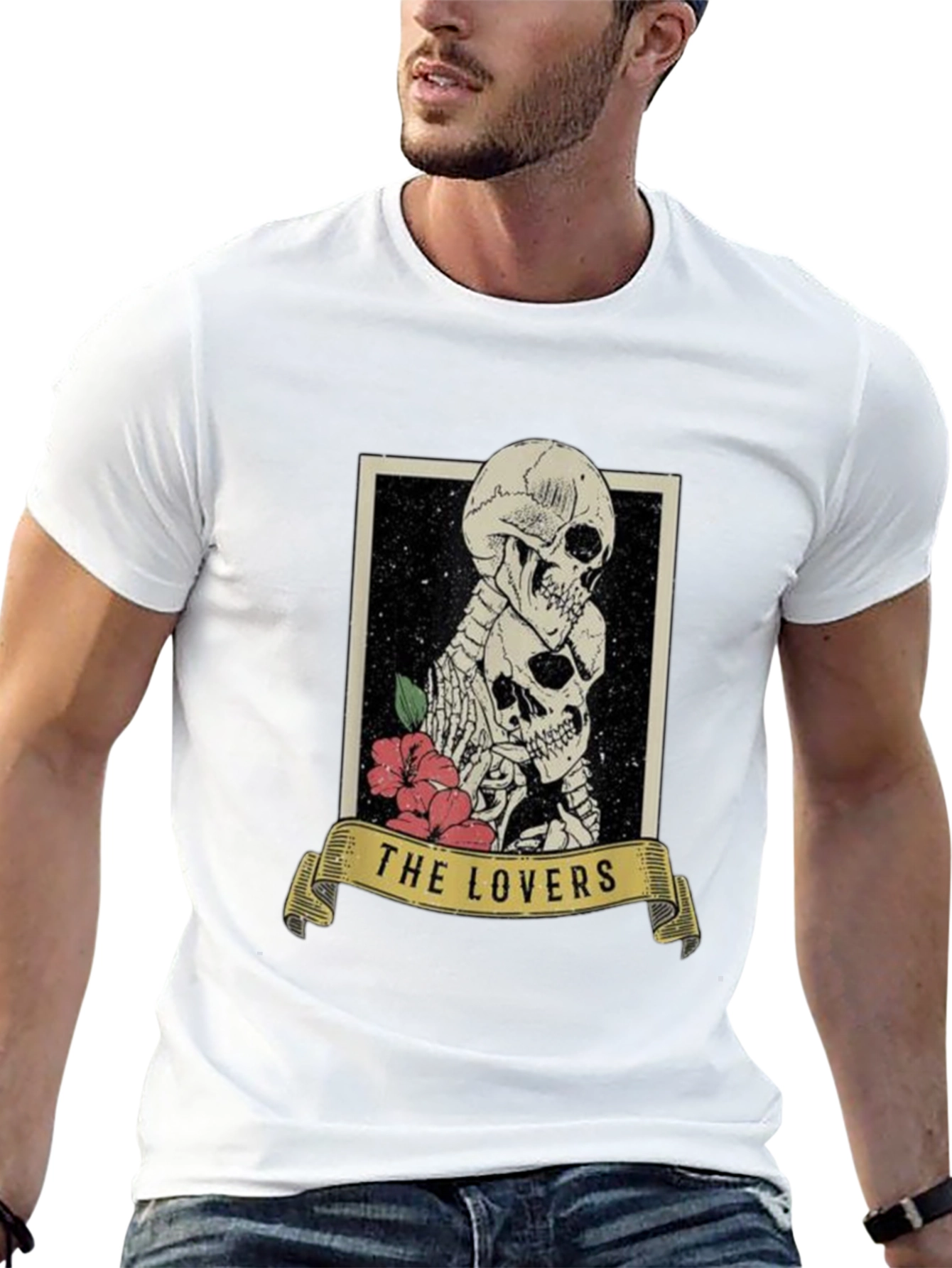 The Lovers Skeleton Graphic T-Shirt - Unique Design