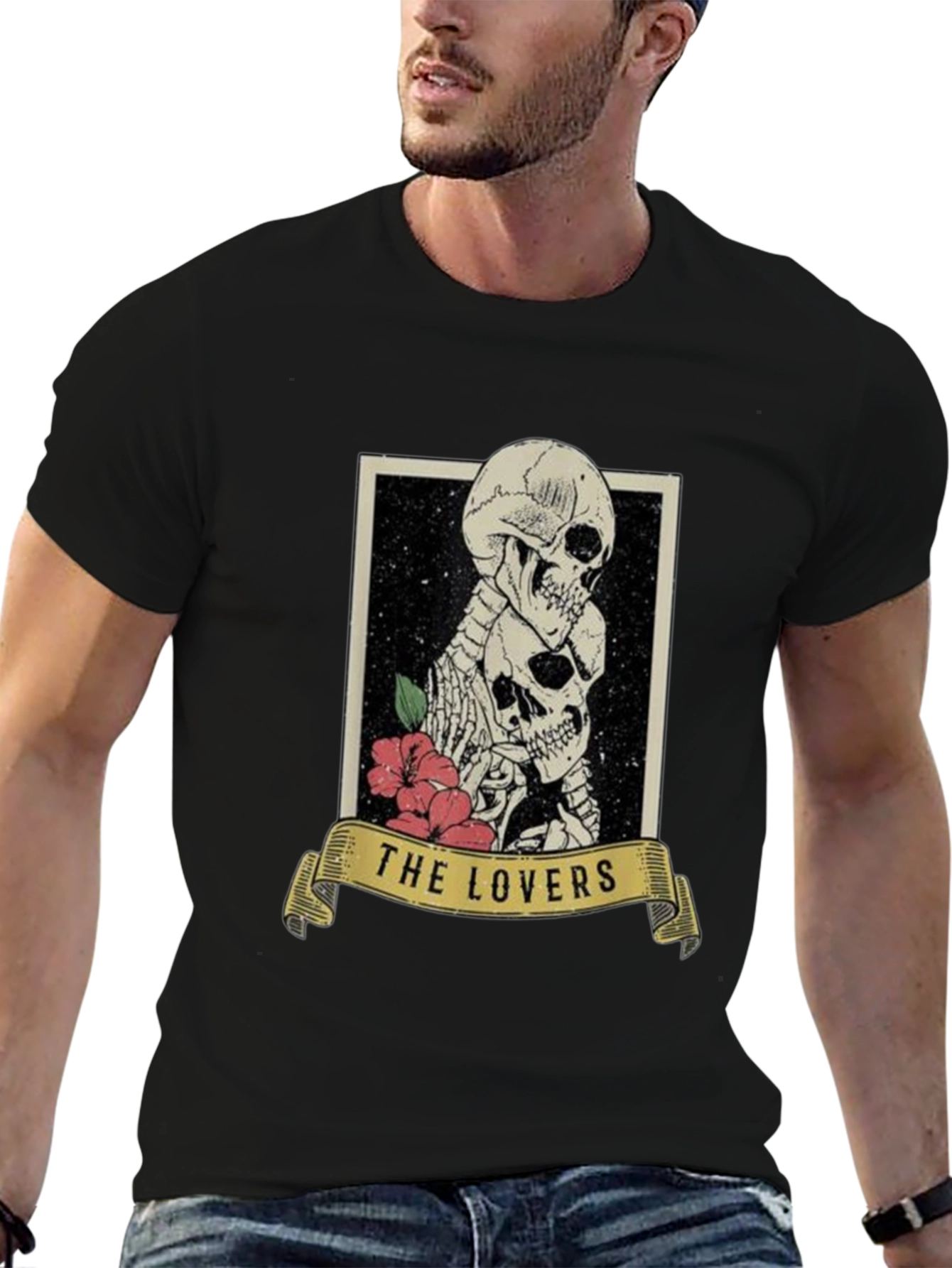 The Lovers Skeleton Graphic T-Shirt - Unique Design