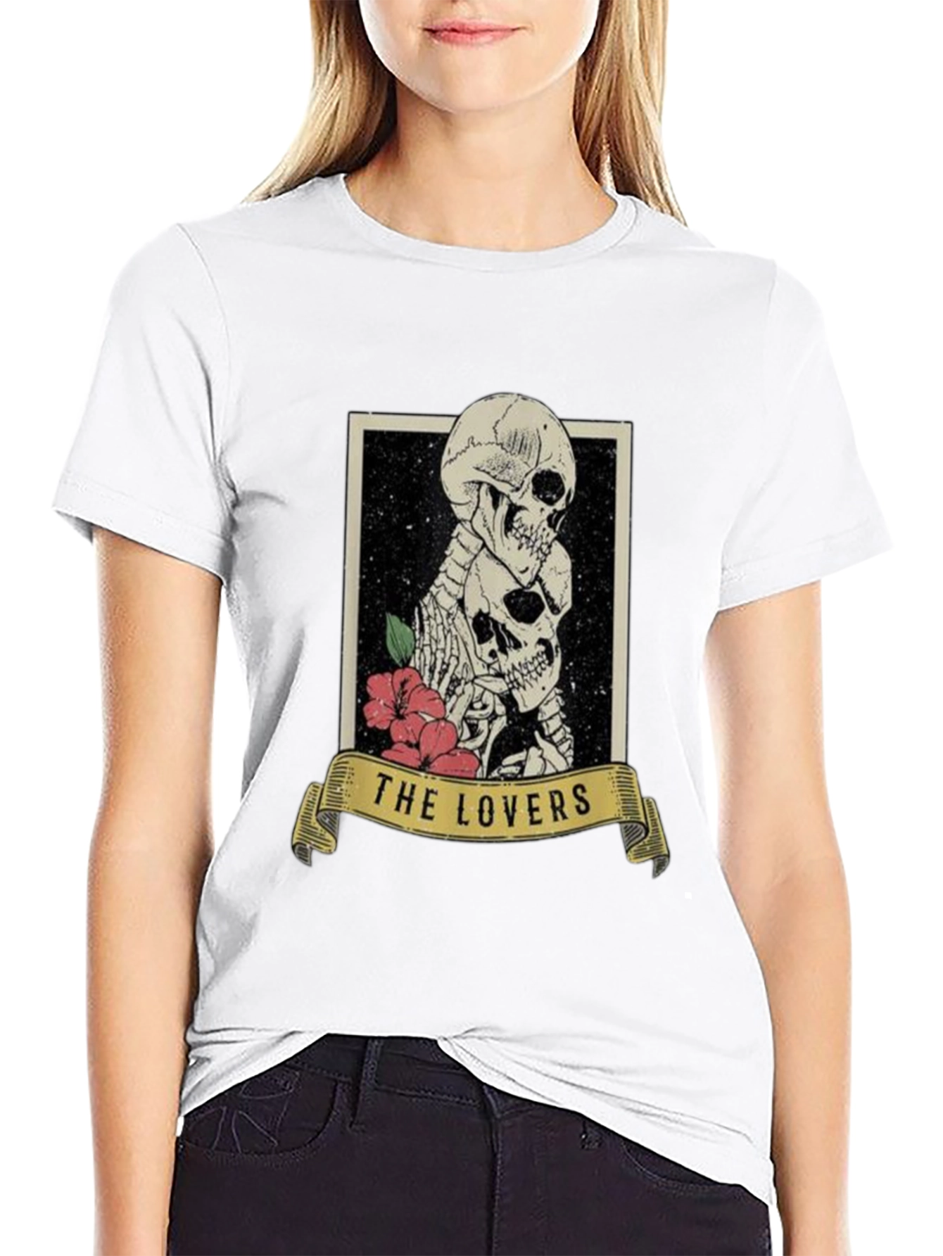 The Lovers Skeleton Graphic T-Shirt - Unique Design