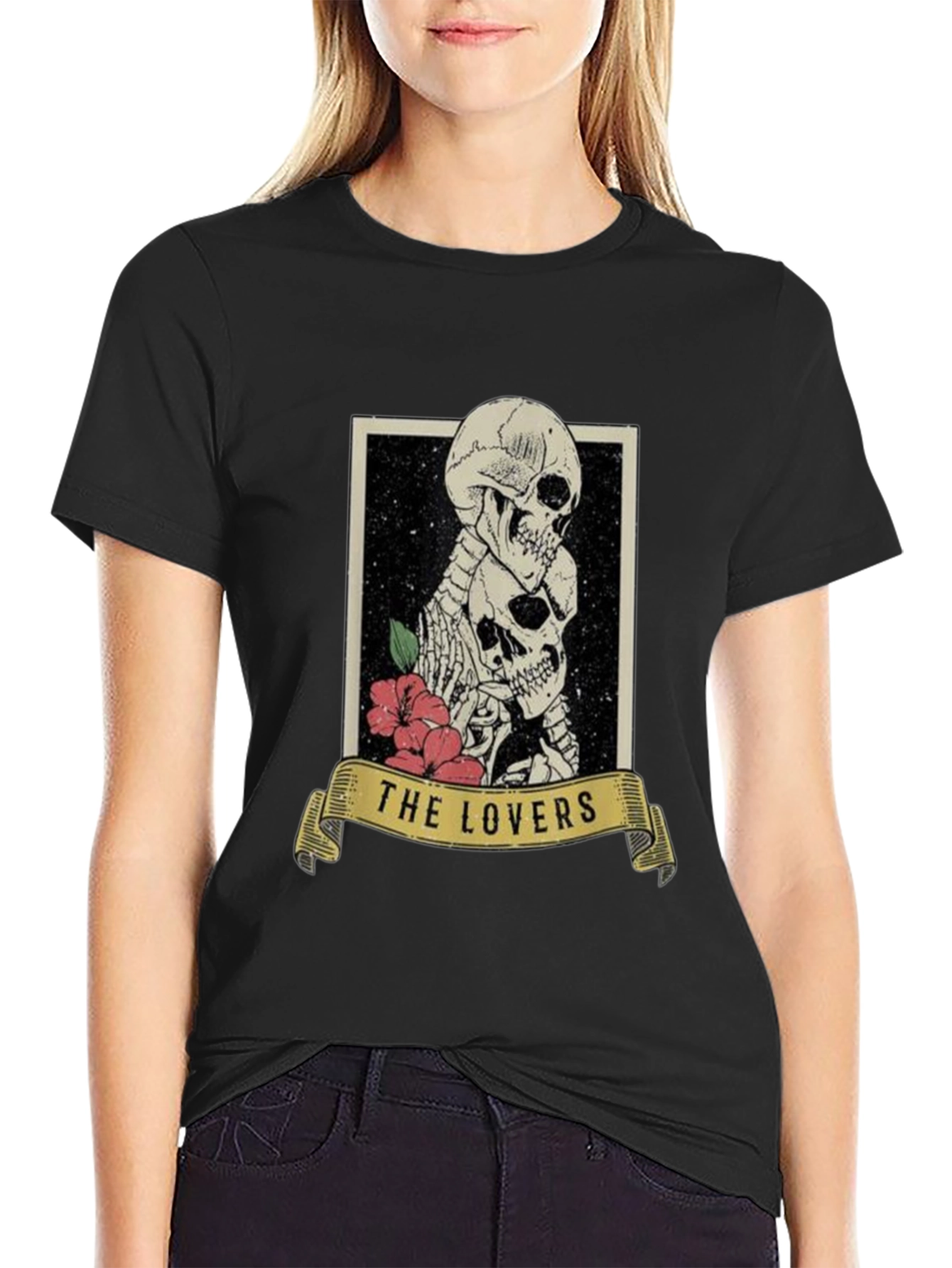 The Lovers Skeleton Graphic T-Shirt - Unique Design