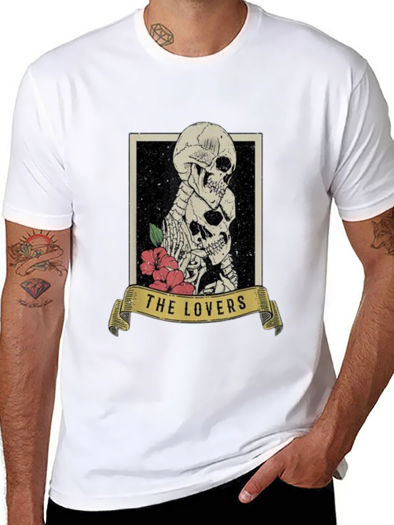 The Lovers Skeleton Graphic T-Shirt - Unique Design