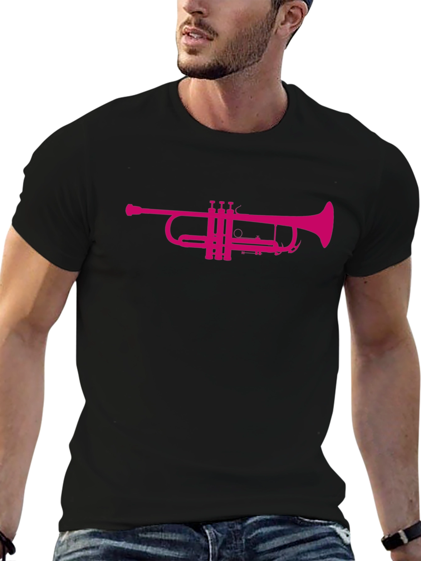 Black Trumpet Graphic Tee - Stylish Music Lover Apparel