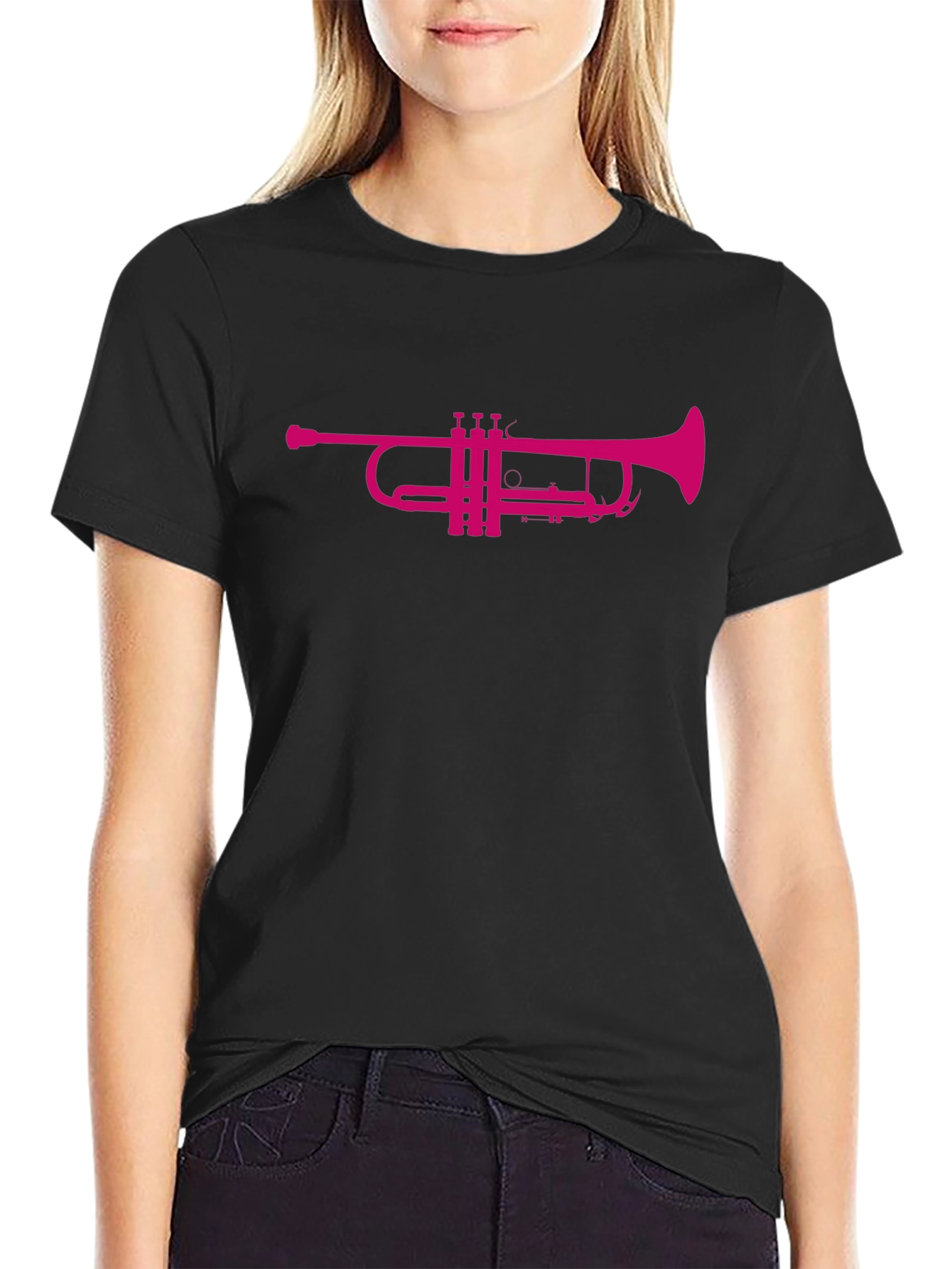 Black Trumpet Graphic Tee - Stylish Music Lover Apparel