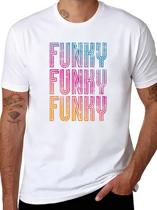 Funky Retro Graphic Tee - Black