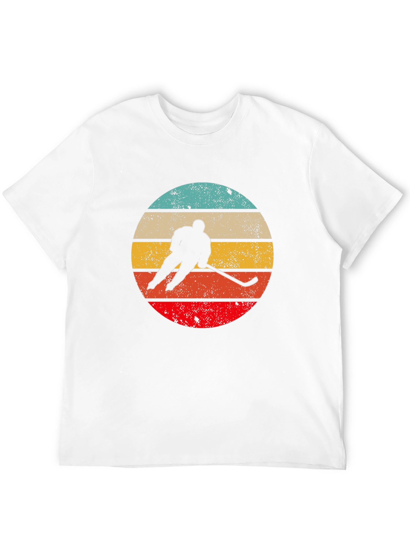 Retro Hockey Player Graphic T-Shirt