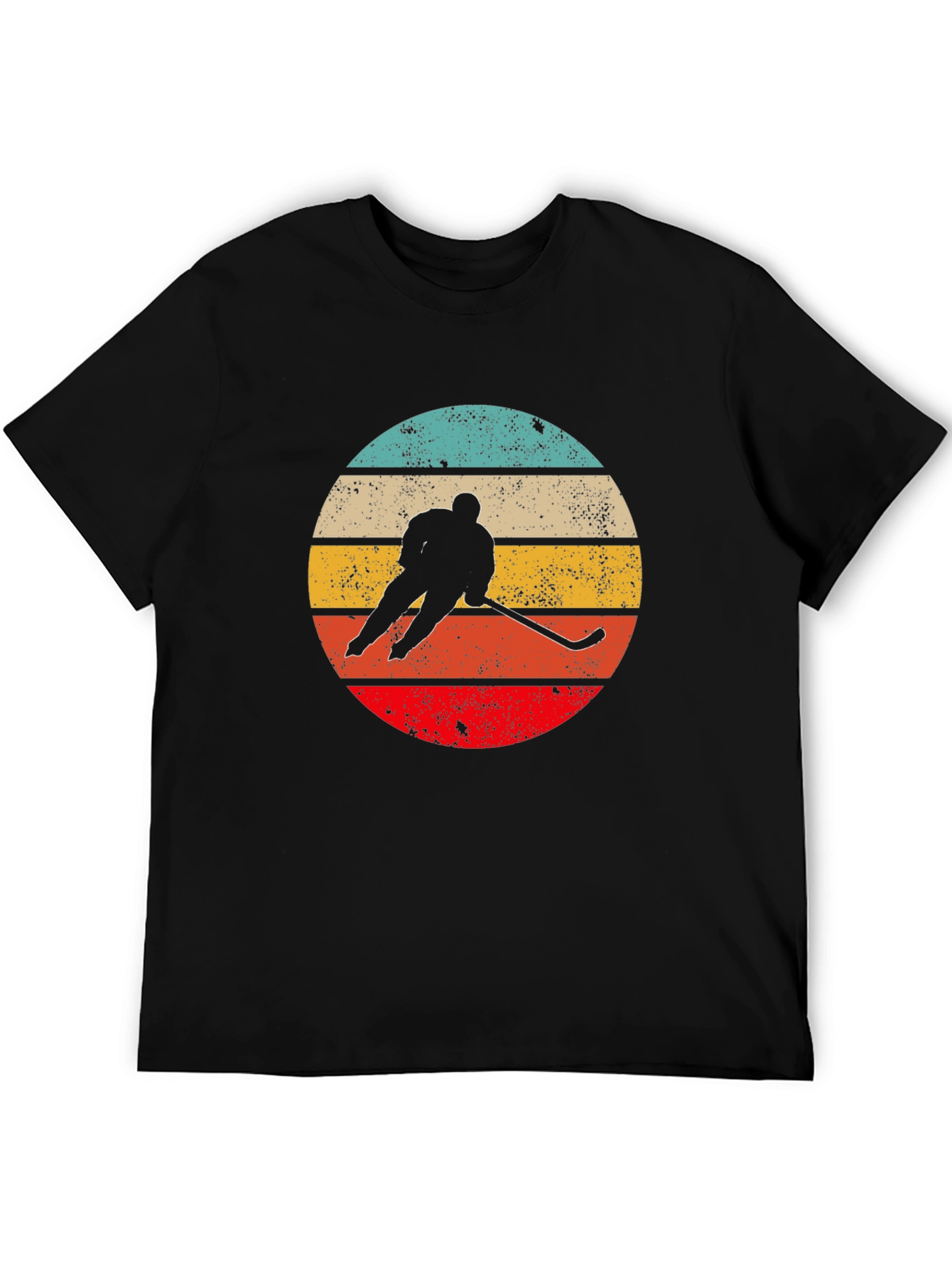 Retro Hockey Player Graphic T-Shirt