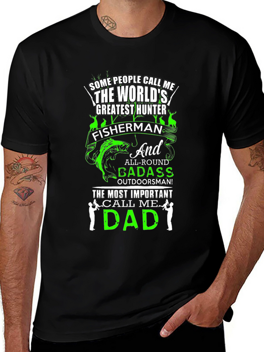 Dad Hunter Fisherman T-Shirt - Worlds Greatest