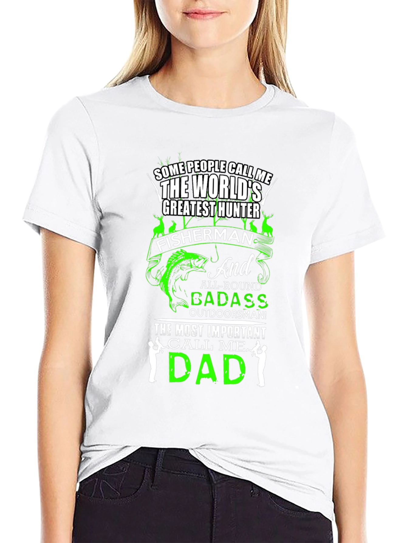 Dad Hunter Fisherman T-Shirt - Worlds Greatest
